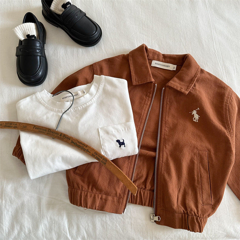 Bolsillos con cremallera para chaqueta infantil