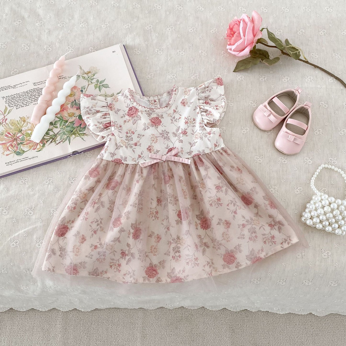 Conjunto/Vestido Floral para Niños y Mujeres