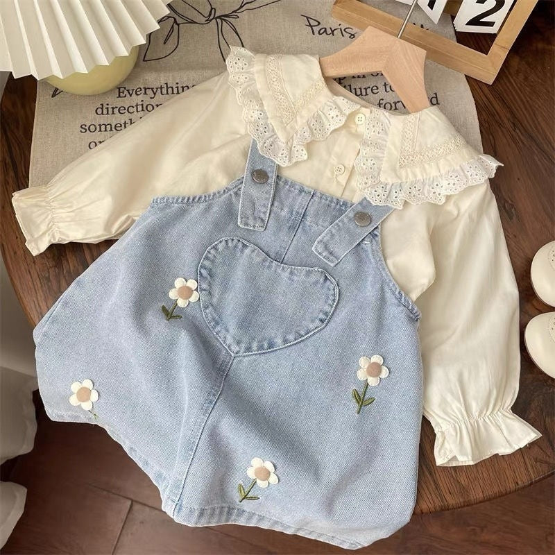 Conjunto de Jeans Florales para Niñas