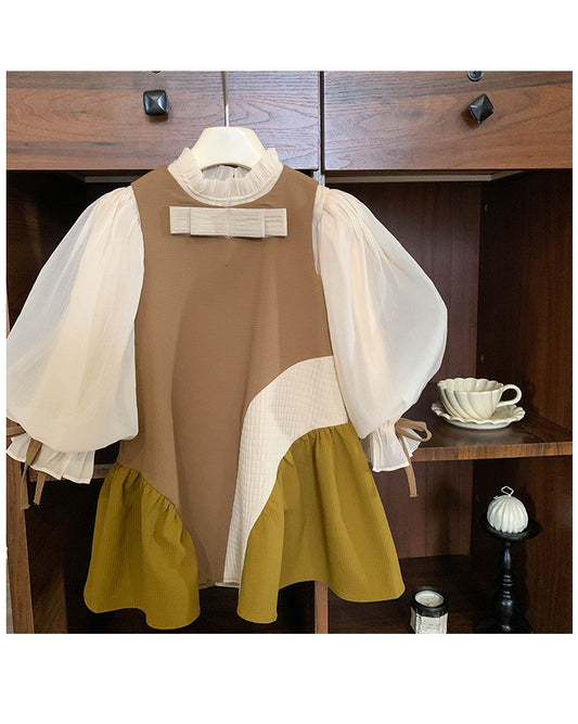 Conjunto Infantil de Chaleco y Vestido de Tul