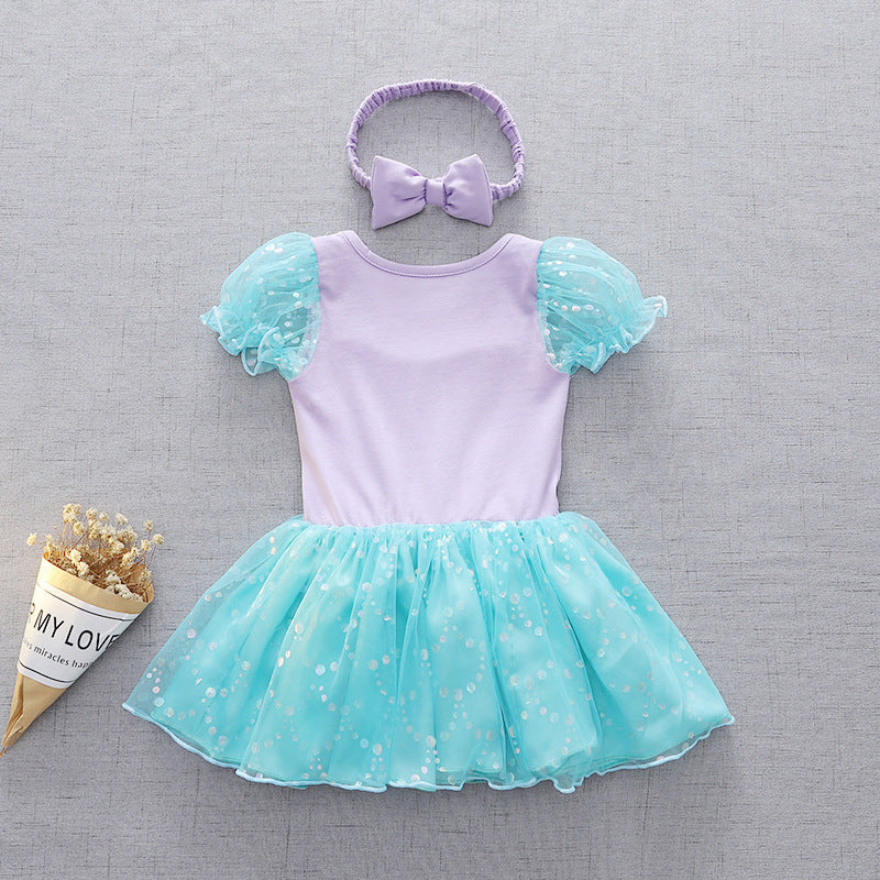 Vestido Infantil Princesa Glitter + Fajín