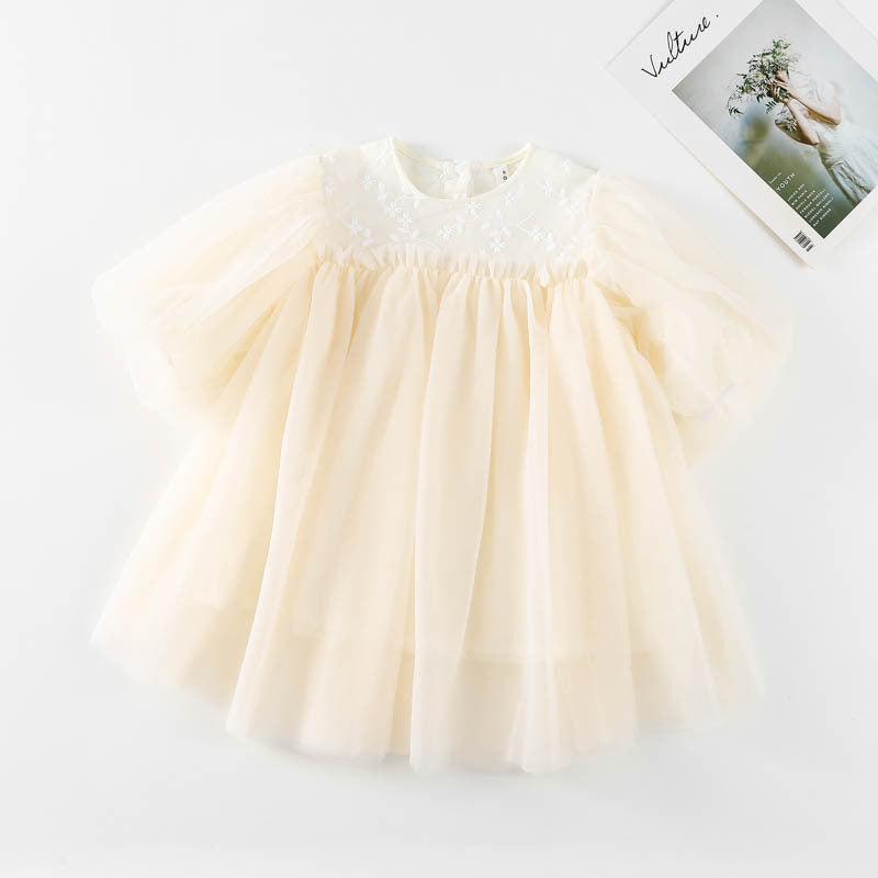 Vestido Infantil Tul Flores