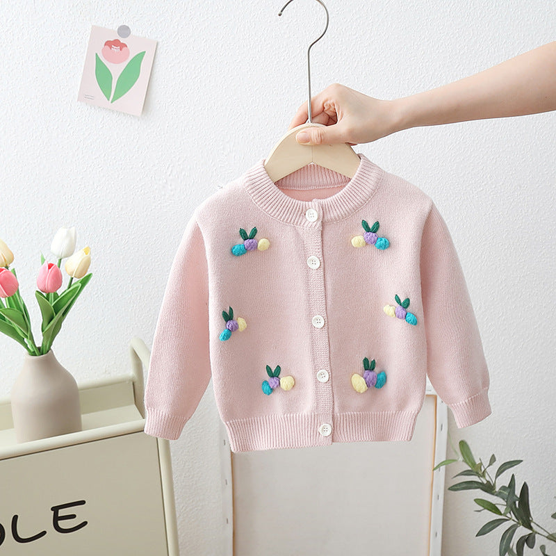 Cárdigan de punto de lunares para niño