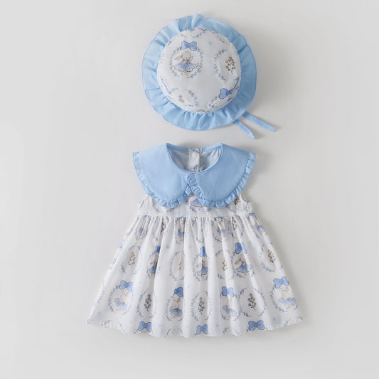 Vestido Infantil Conejita Azul
