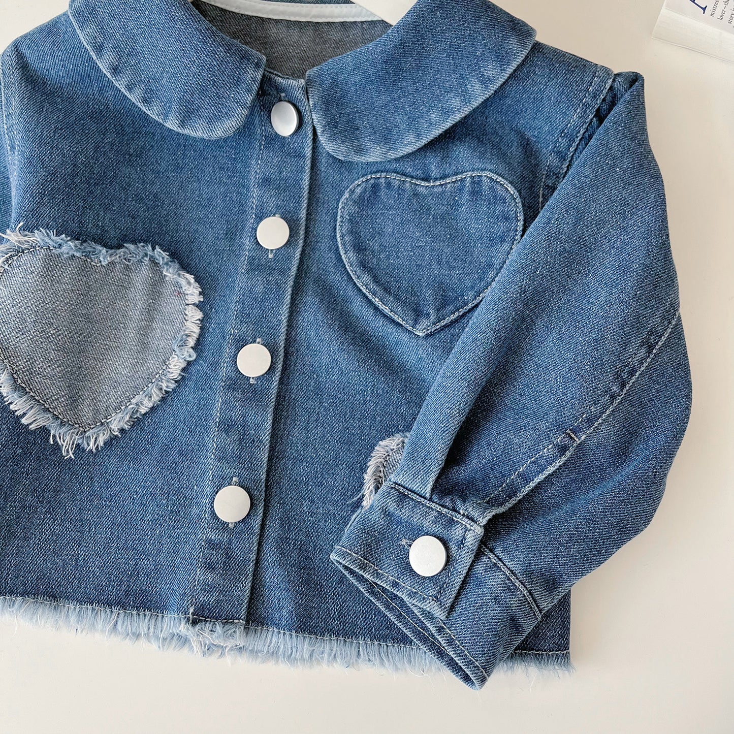 Conjunto Vaqueros Infantil Corazones