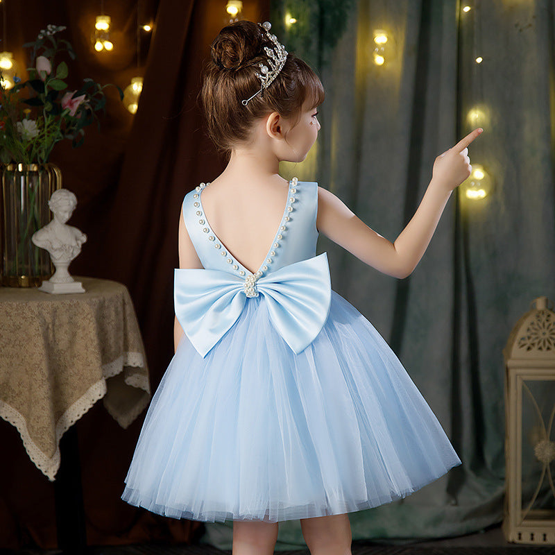 Vestido de fiesta infantil con abalorios