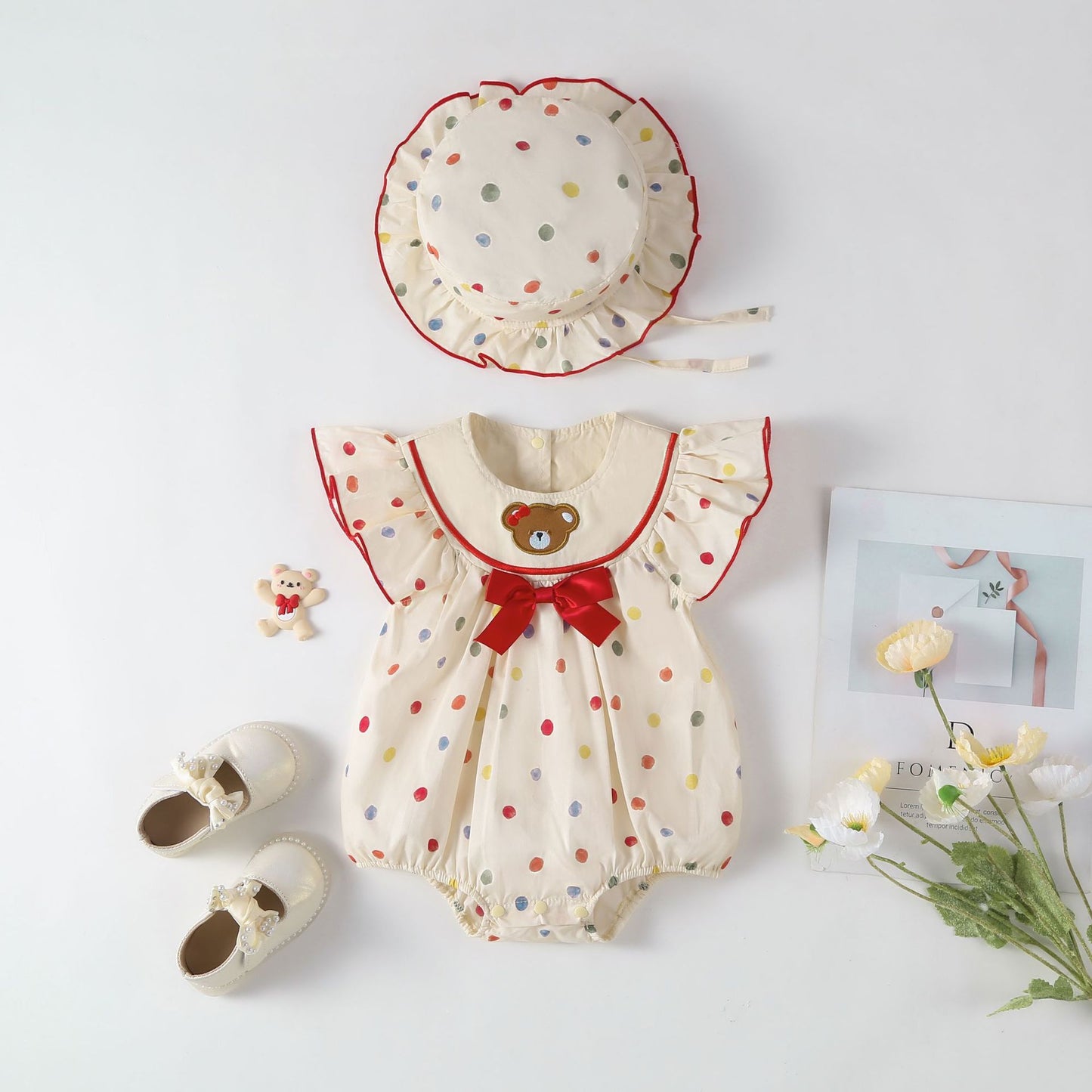 Body Infantil Oso Poá para Mujer