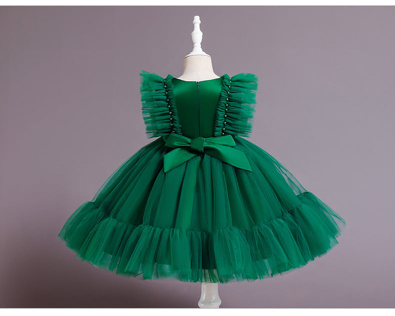 Vestido de fiesta infantil de tul hinchado