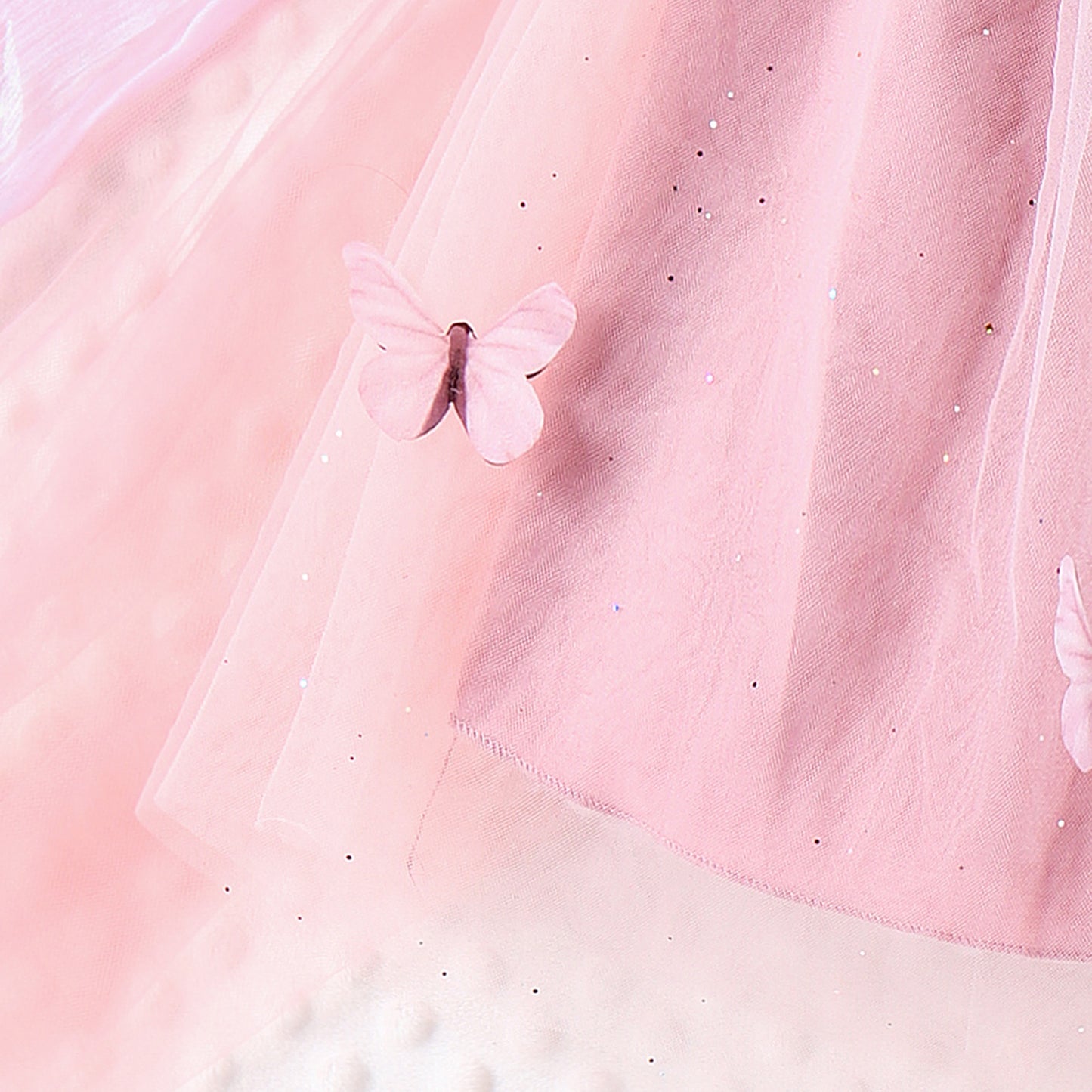 Vestido Infantil Mariposa Rosa