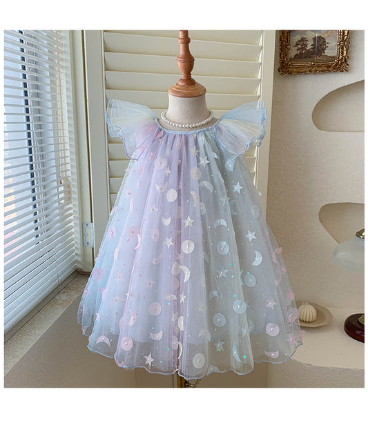 Vestido Infantil Estrellas y Lunas