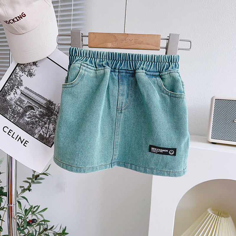 Conjunto Infantil de 3 Piezas en Denim y Rayas