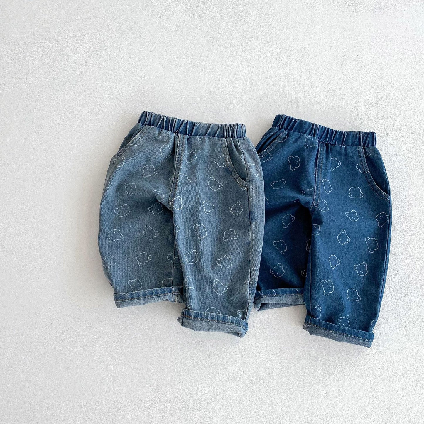 Vaqueros para niños con ositos de peluche