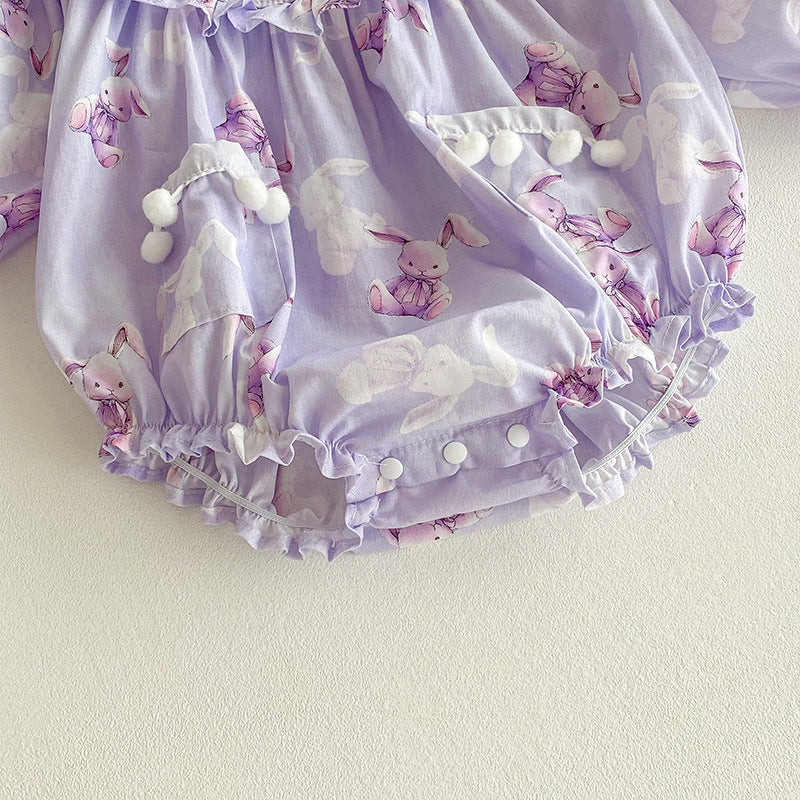 Body/Vestido con Conejitos con Pompones