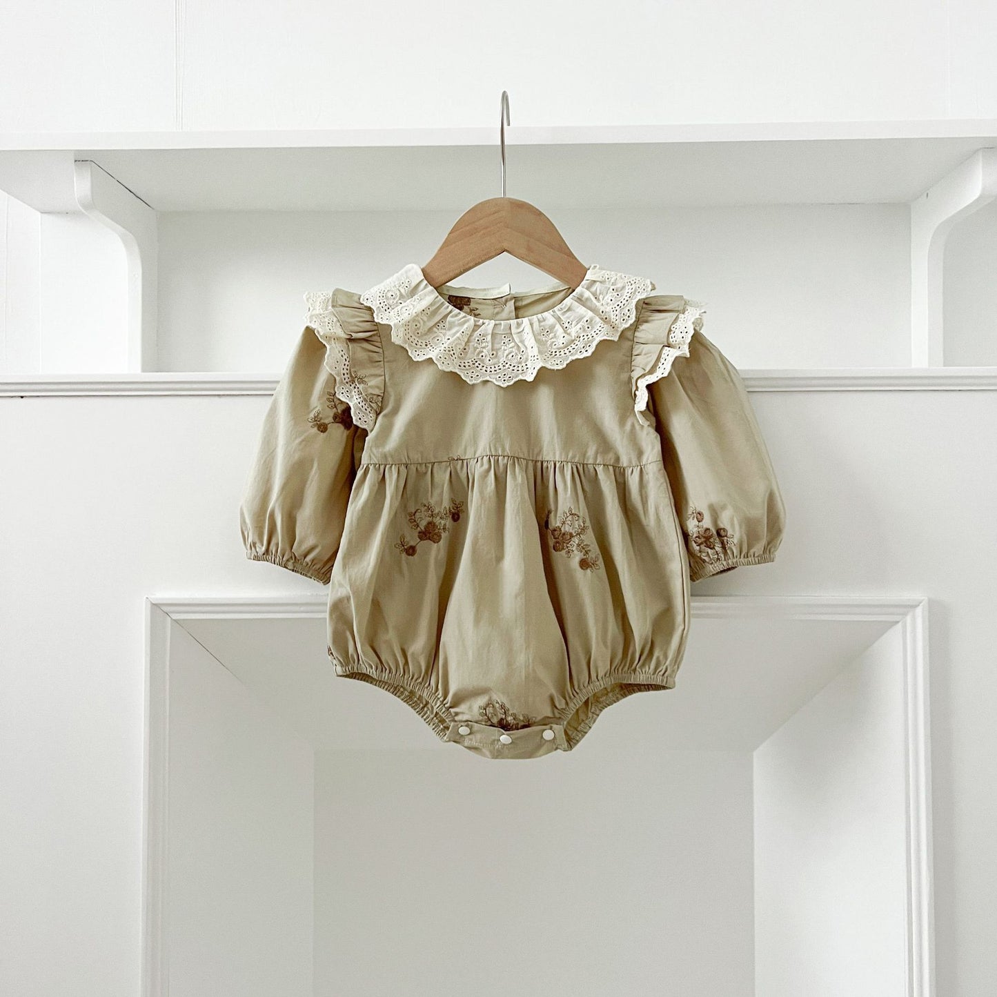 Body de Niña Con Encaje Floral