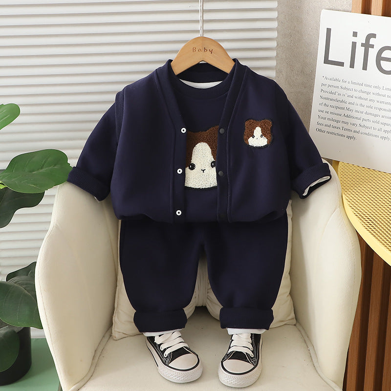 Conjunto de invierno de 3 piezas para niño Oso