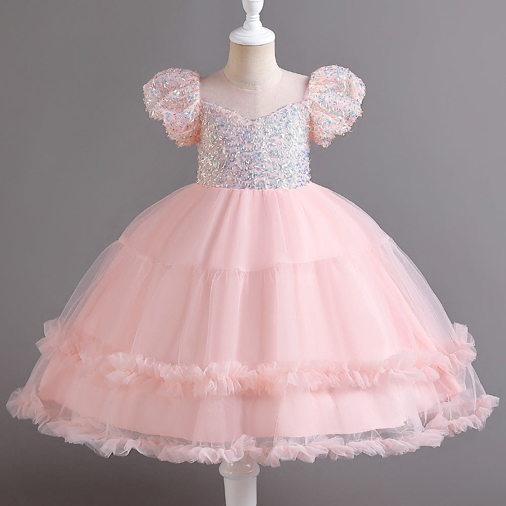 Vestido de fiesta infantil brillante