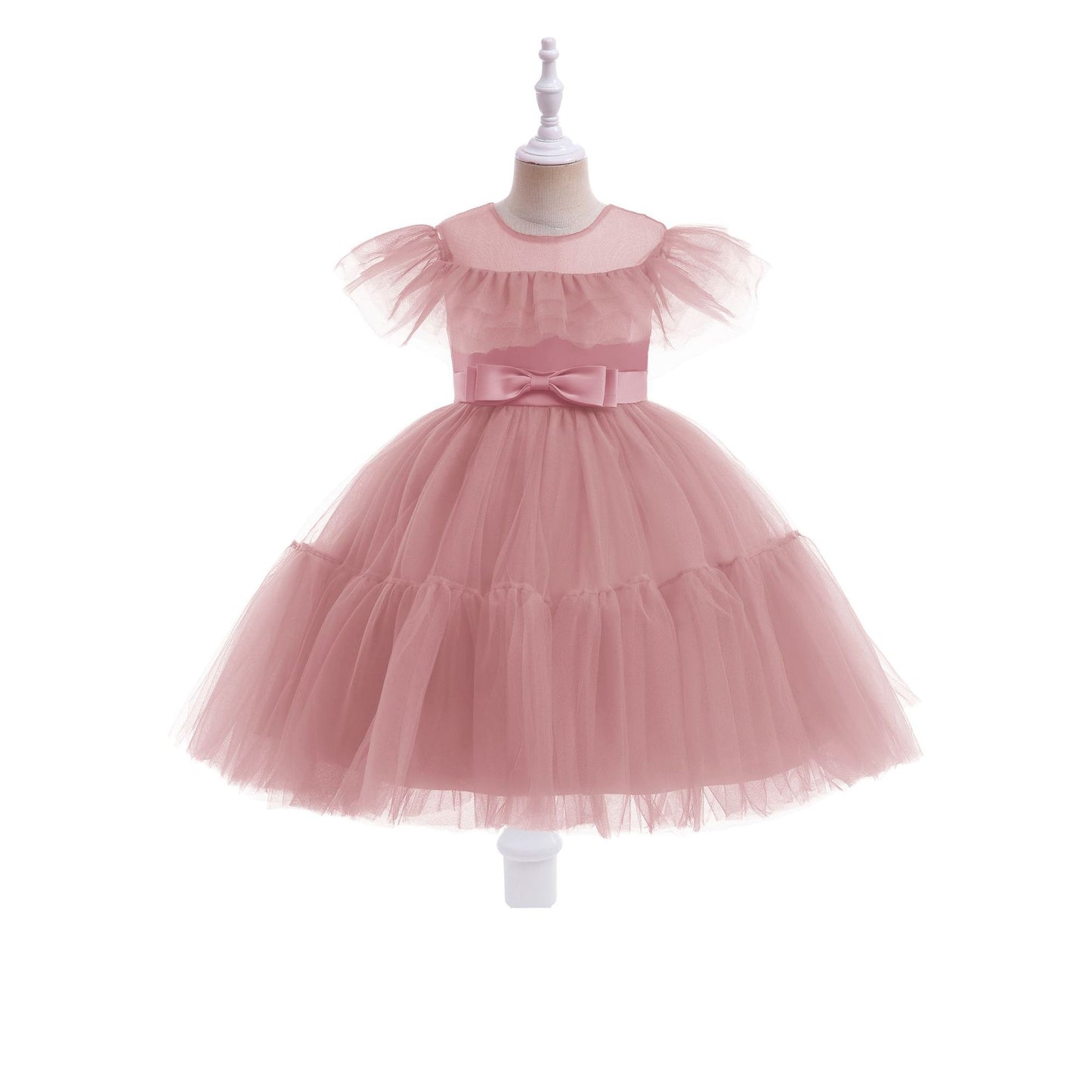 Vestido Infantil de tul Plisado