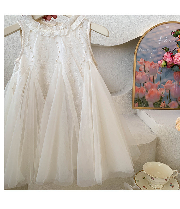 Vestido Infantil Tul Corazones