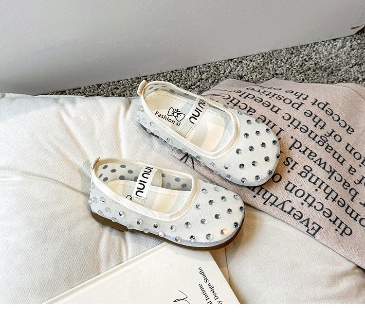 Zapatos para niñas con brillantes diamantes de imitación