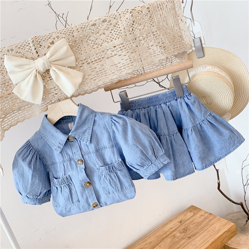 Conjunto Infantil con Bolsillos Jeans