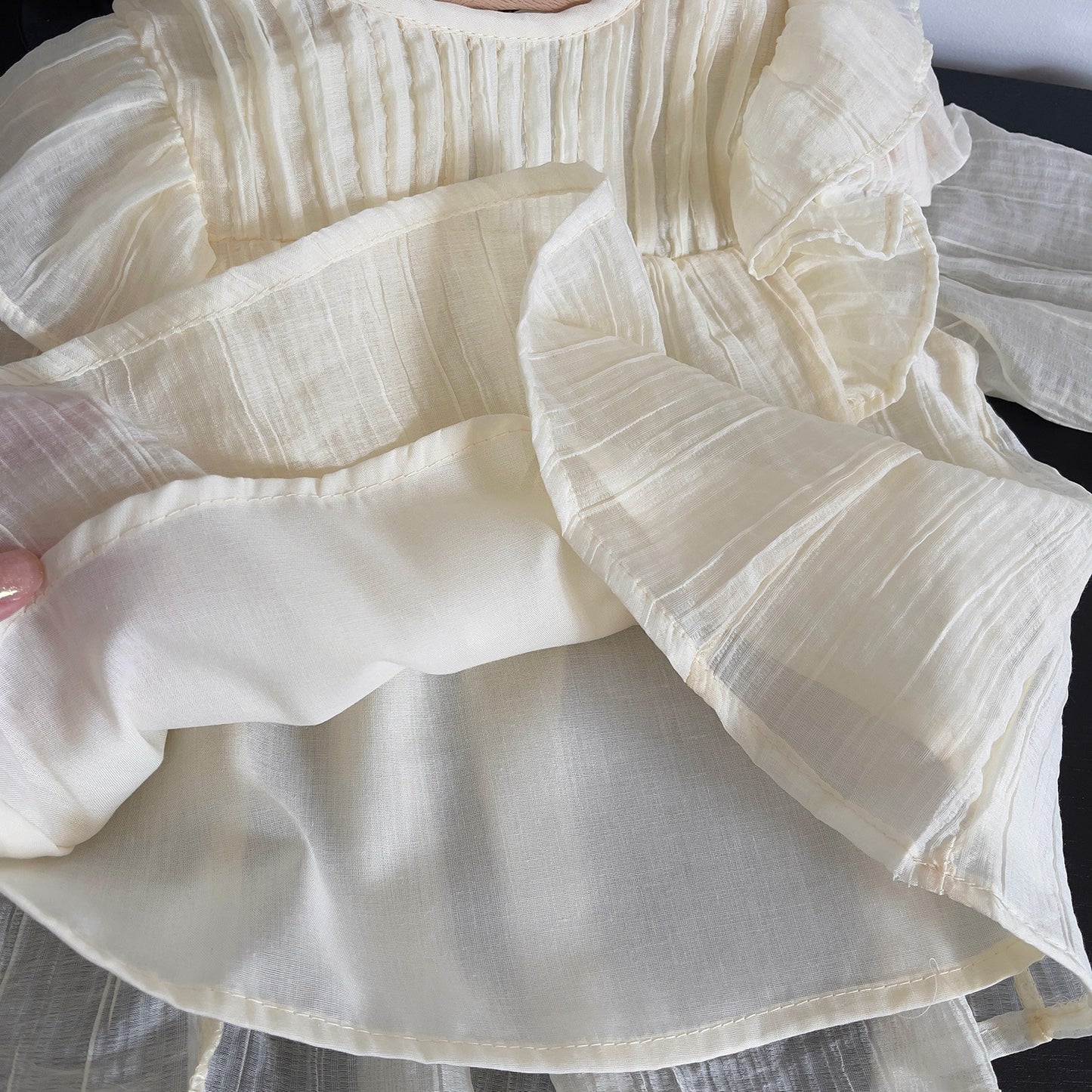 Camisa infantil de manga larga para mujer