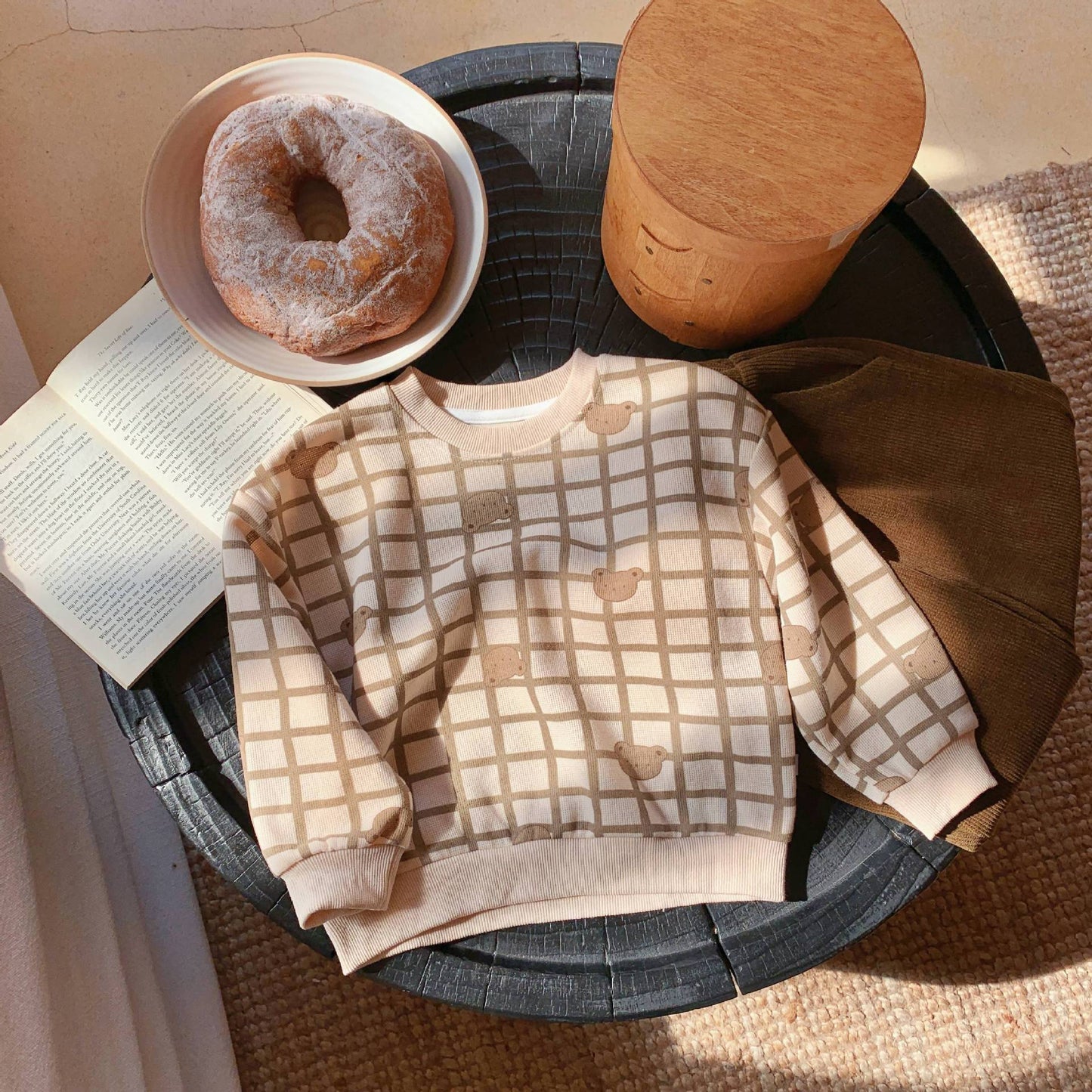 Blusa infantil de invierno con osito de peluche