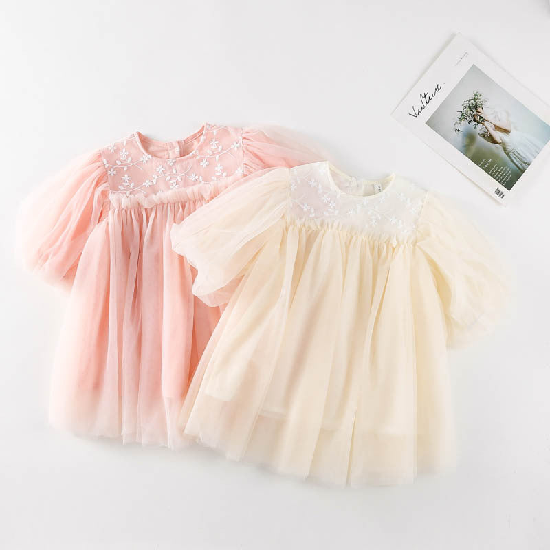Vestido Infantil Tul Flores