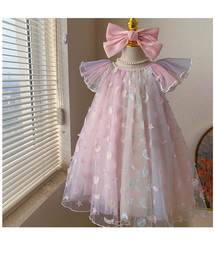 Vestido Infantil Estrellas y Lunas