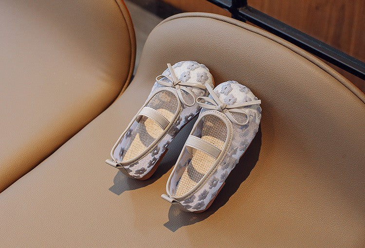 Zapatillas Infantiles Encaje Florecitas