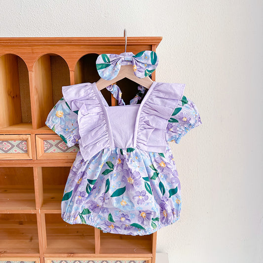 Body Infantil de Encaje Floral