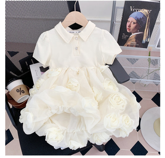 Vestido Infantil Golinha Flores