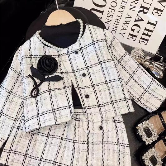 Conjunto de Tweed a Cuadros para Niña