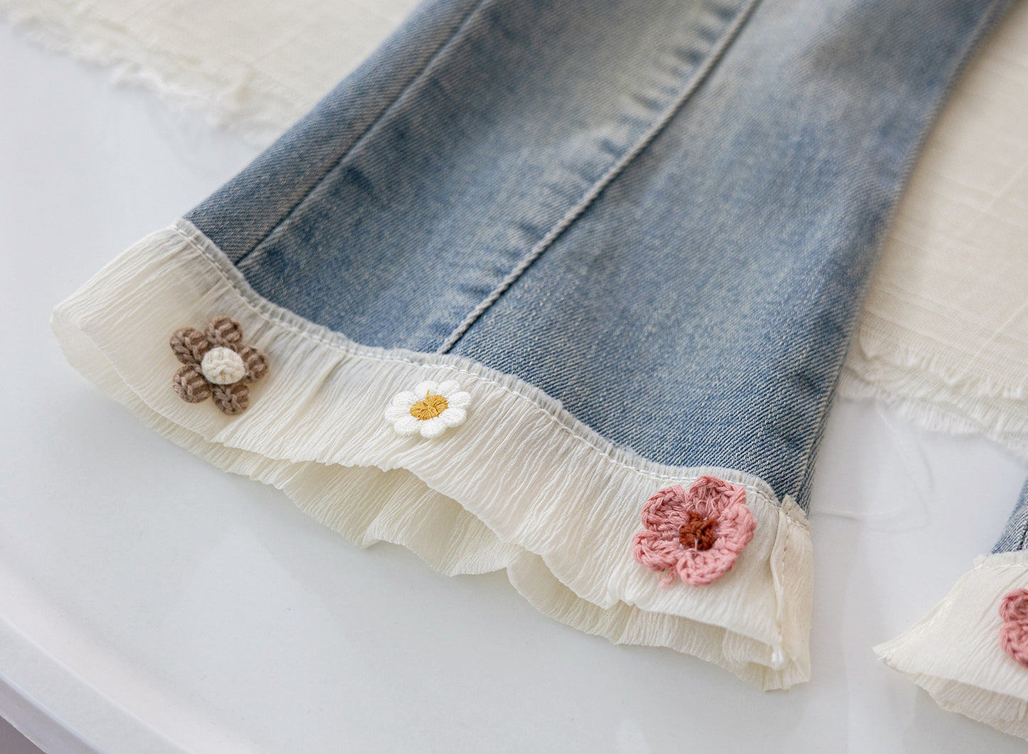 Pantalones Barra Florzinhas Niño