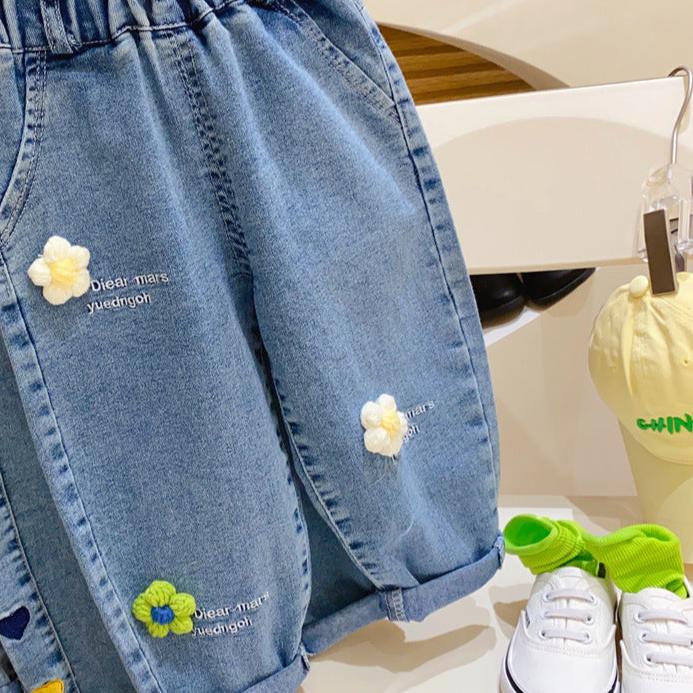 Pantalones Infantiles Flores y Corazoncitos