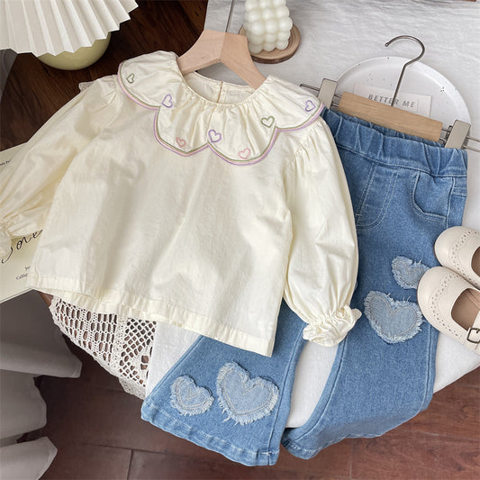 Conjunto Infantil Niña Camisa + Pantalón Love