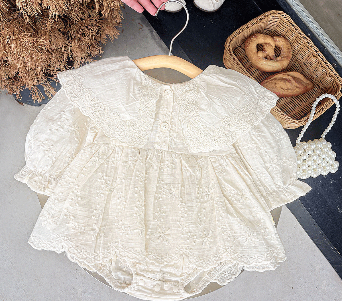 Body de Encaje Floral para Niñas