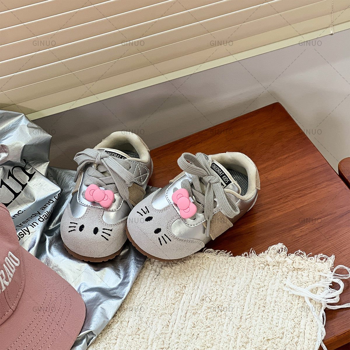 Zapatillas de Niña Con Diseño de Gatito