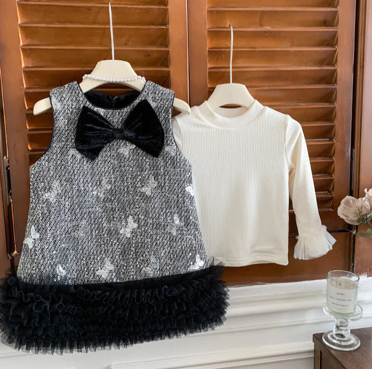 Conjunto Infantil con Lazo de Lujo para Mujer