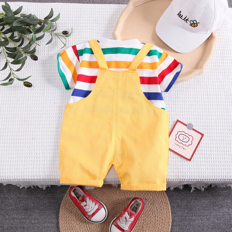 Mono Infantil con Ositos + Camisa de Rayas