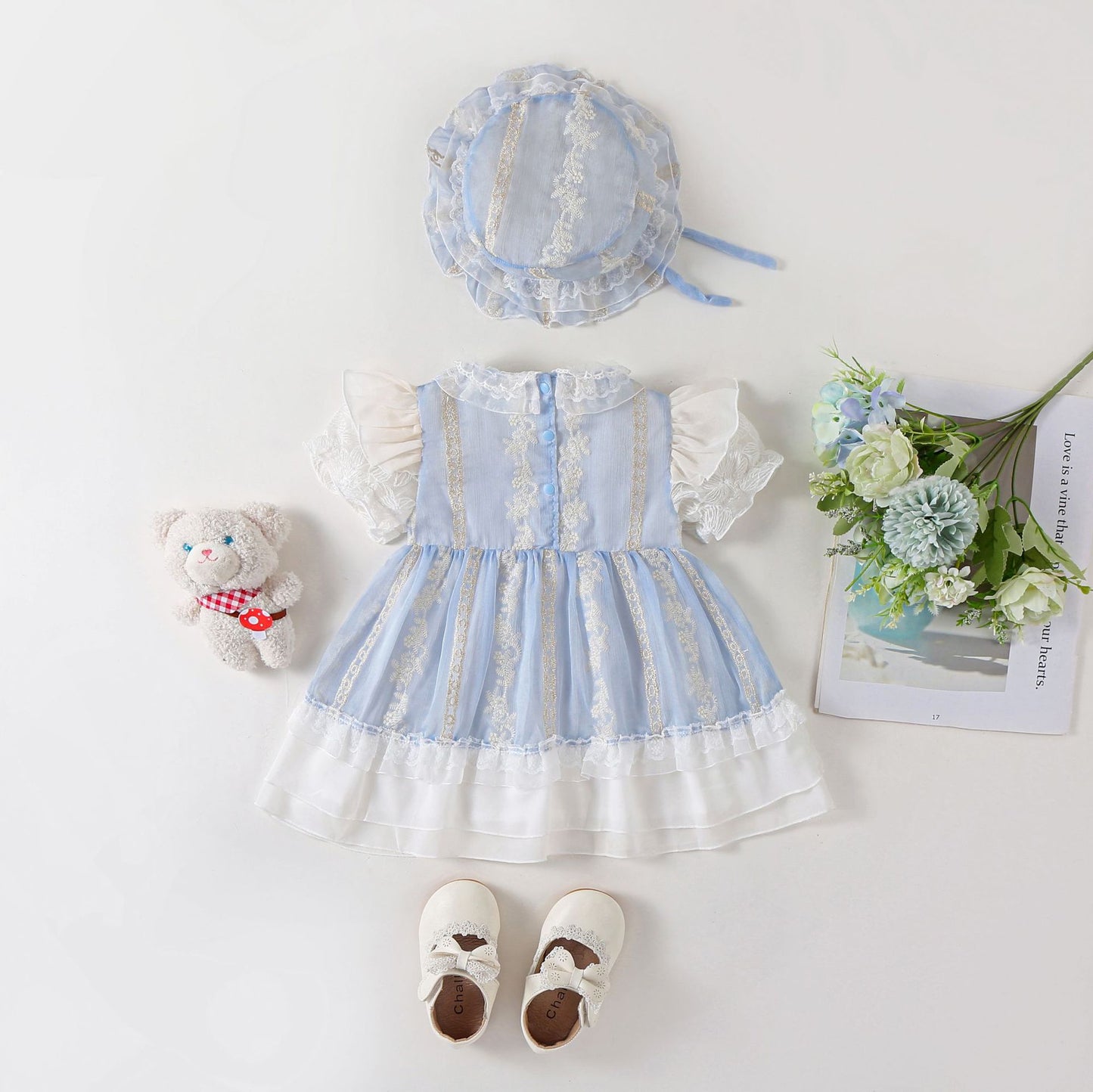 Vestido Infantil Princesita + Gorro