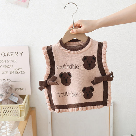 Chaleco Infantil Lazo Ositos De Peluche