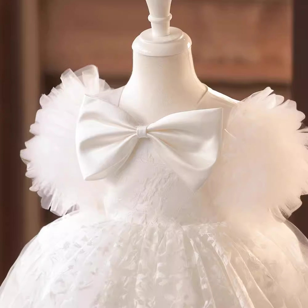 Vestido de Fiesta Infantil de Encaje Blanco