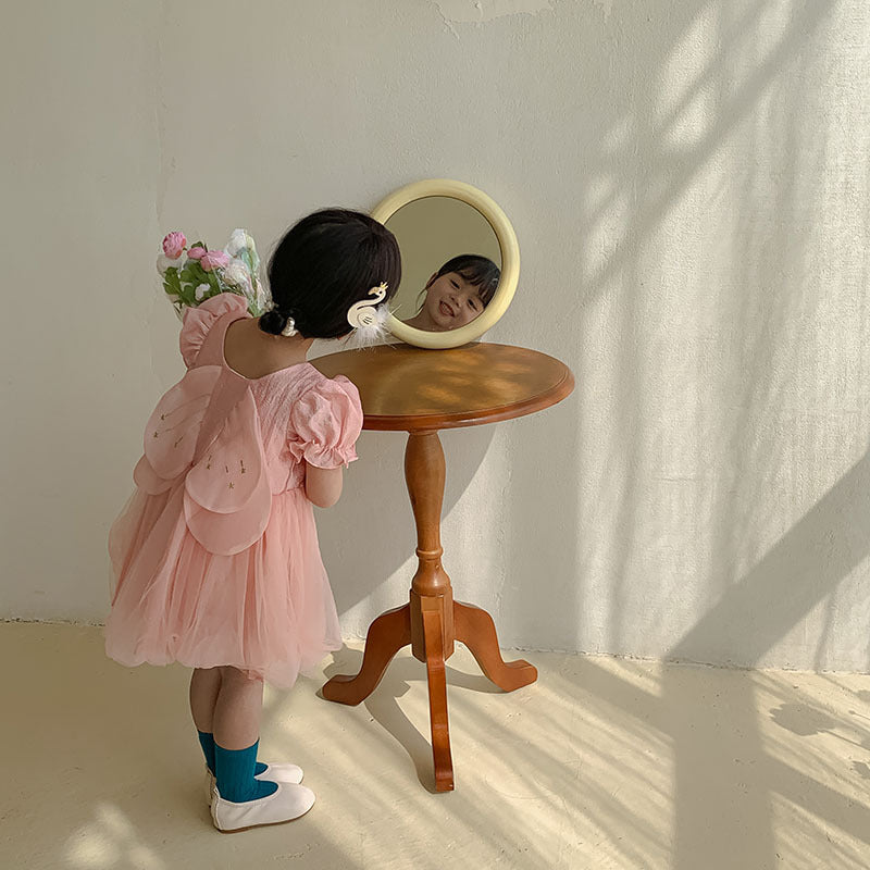 Vestido Infantil Tul Alas Estrellitas