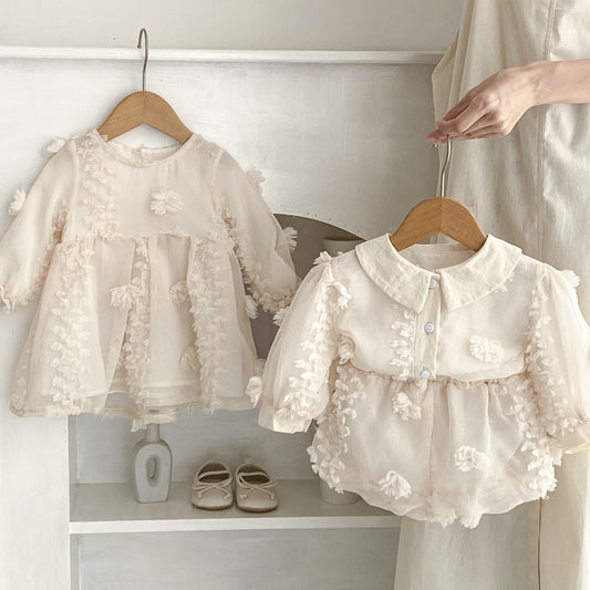 Vestido/Conjunto de Flores para Niños