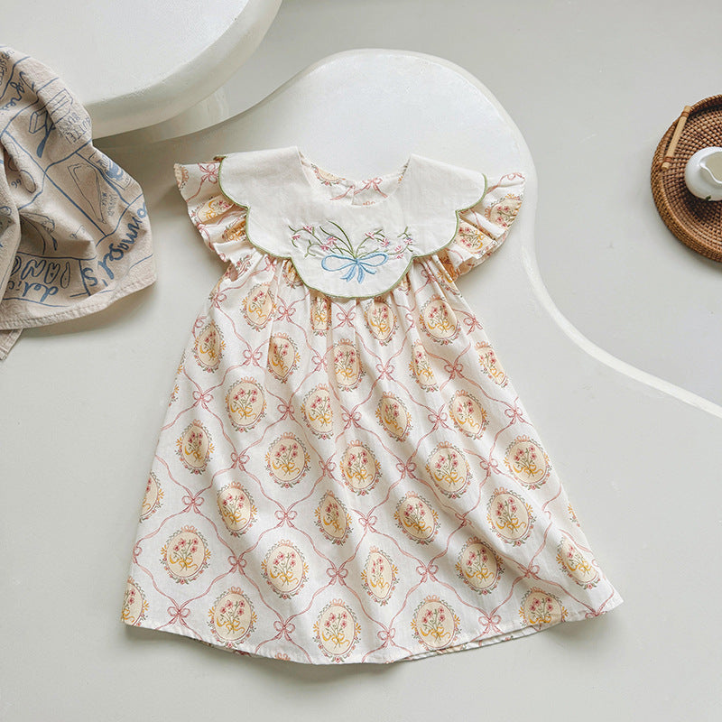 Vestido Infantil Volantes Flores