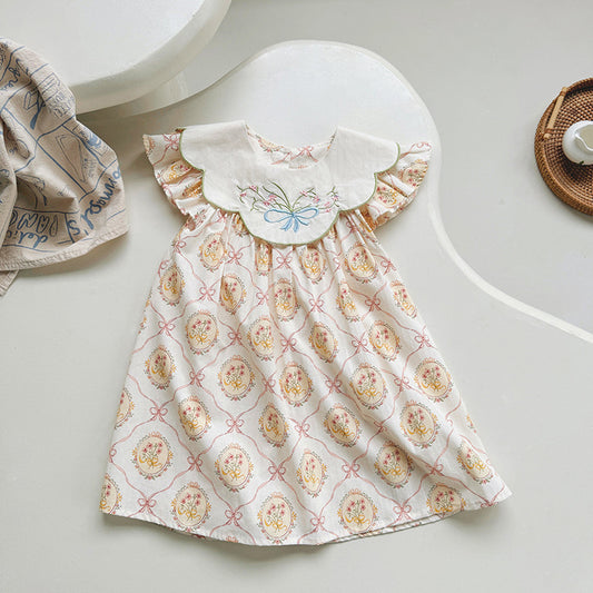 Vestido Infantil Volantes Flores