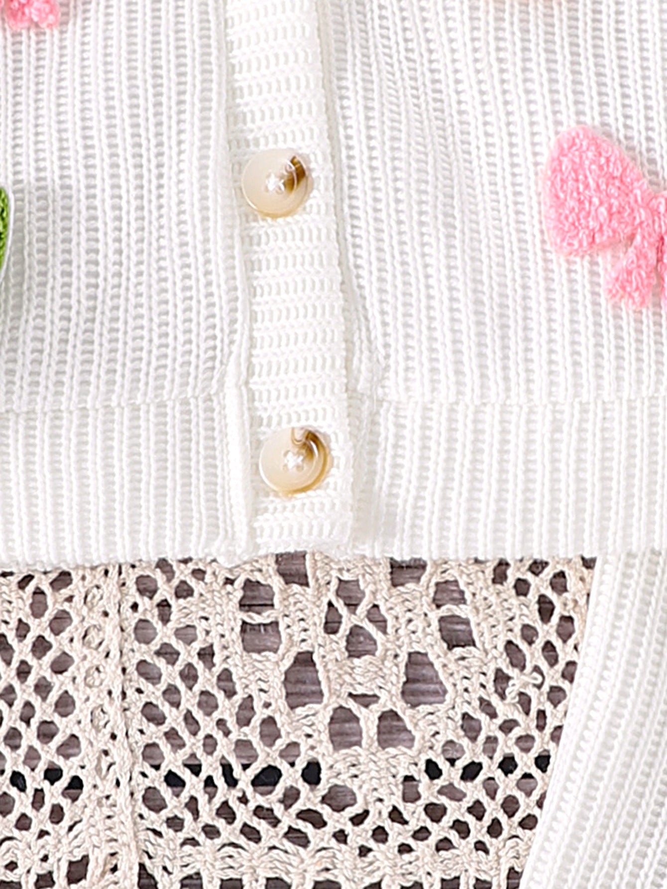 Conjunto de Punto para Niñas con Lazos