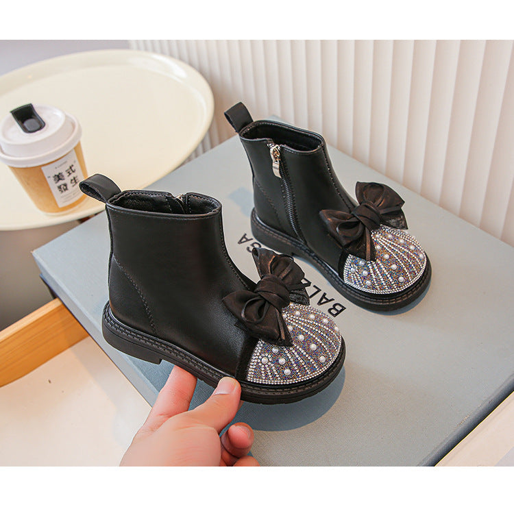 Bota Infantil Cordón Brillante