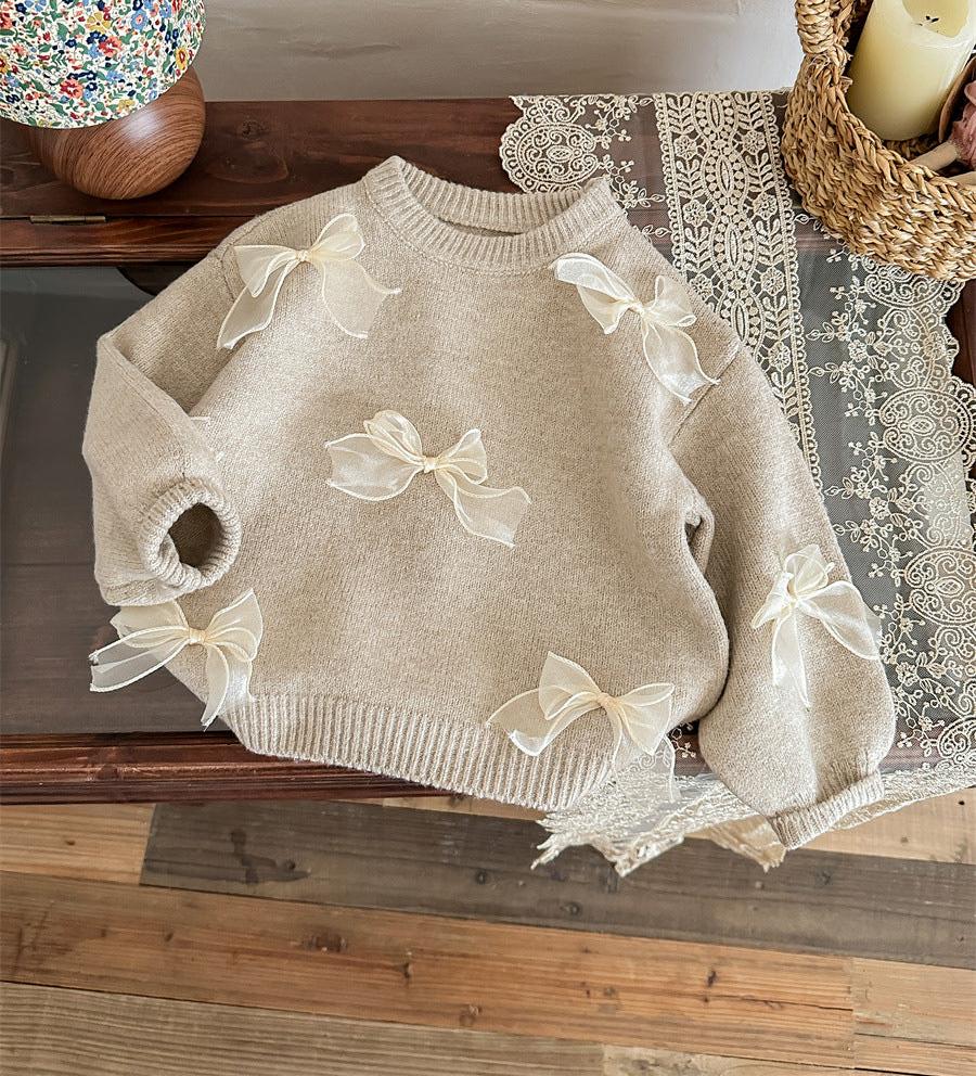 Blusa Infantil Con Lazo de Invierno para Mujer