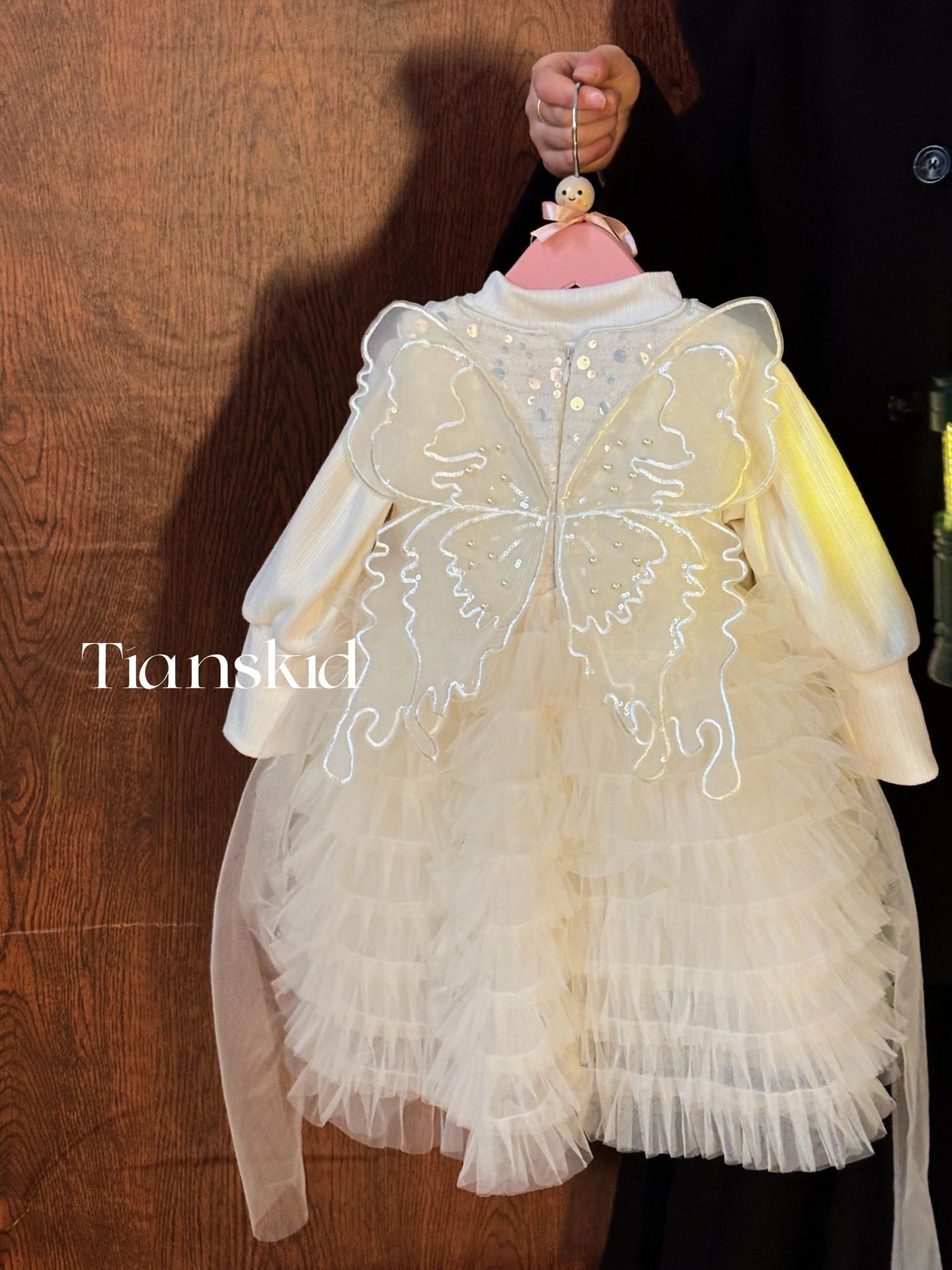 Vestido Infantil Alas De Tul + Blusa